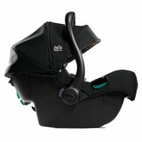 Studio image of the Joie I-Jemini Signature Car Seat from the side, hood partially up