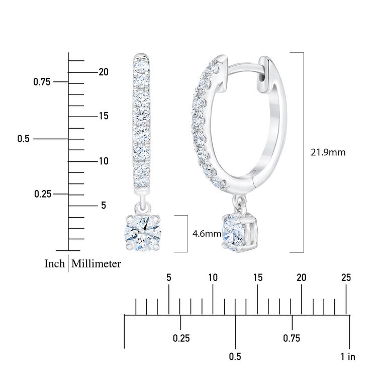 1.0ctw Dangle Earrings