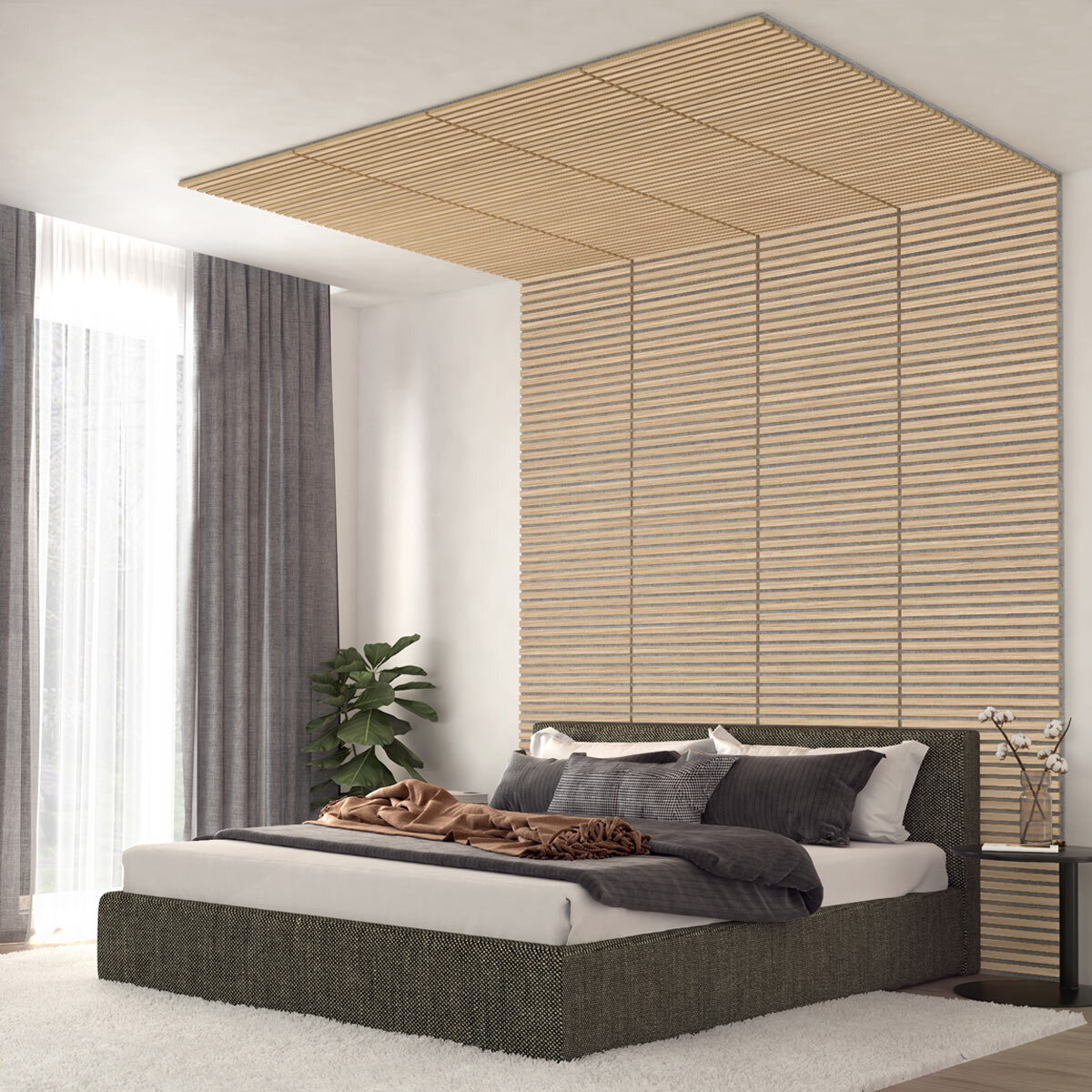 Artika Sonolok Acoustic Wall Panel Set in Oak & Grey, 4 Pack
