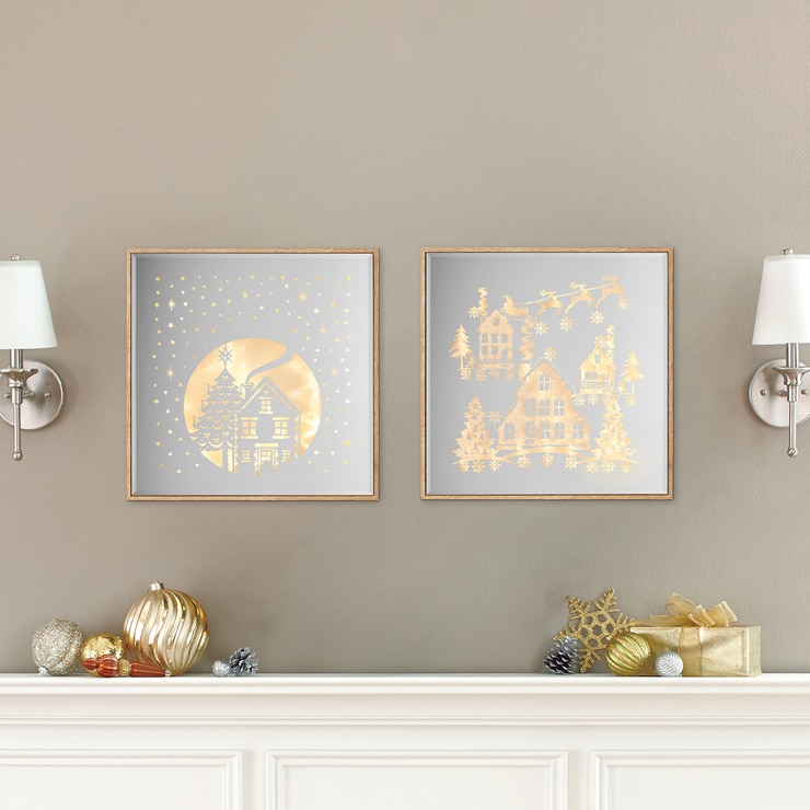 LED Mirror Sign set of 2 close up LED Mirror Sign set of 2 close up