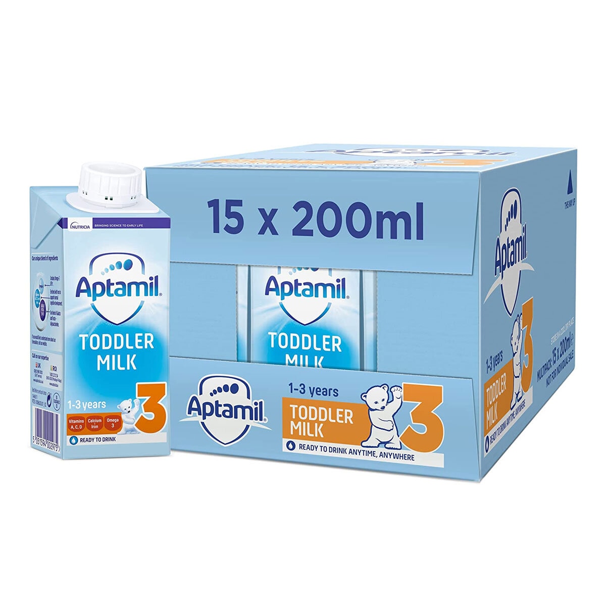 Aptamil Growing Up Ready Milk, 15 x 200ml