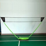 Lifestyle image showing the badminton net set up in a sports hall Lifestyle image showing the badminton net set up in a sports hall