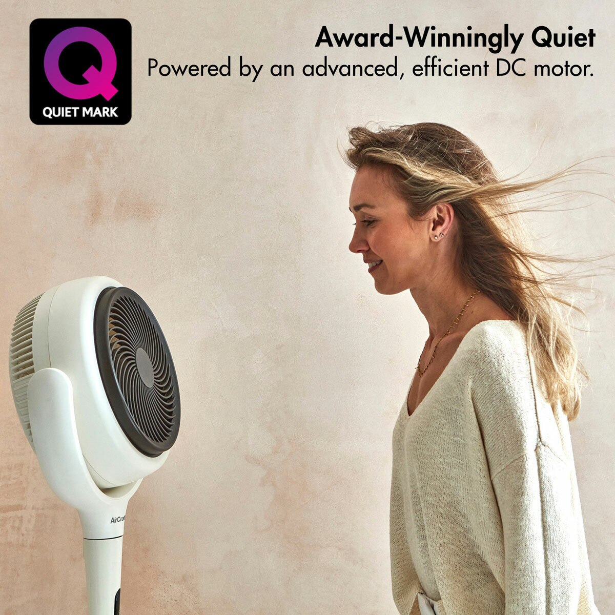 Aircraft LUME Ultra Quiet 2 in 1 Air Circulator Fan with Quiet Mark, Award-Winningly Quiet