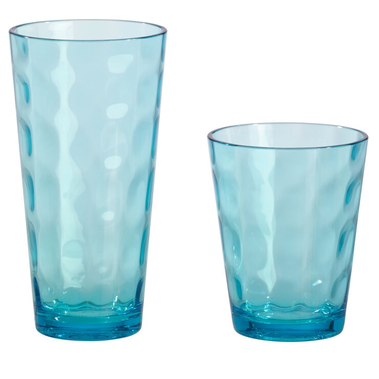 Tritan Hammered 12 Piece Coloured Drinkware Set Costco UK