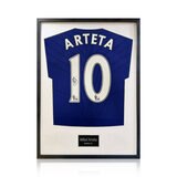 Mikel Arteta Signed Framed Everton Football Shirt Only in 2 Options: White or Black Mount Mikel Arteta Signed Framed Everton Football Shirt Only in 2 Options: White or Black Mount