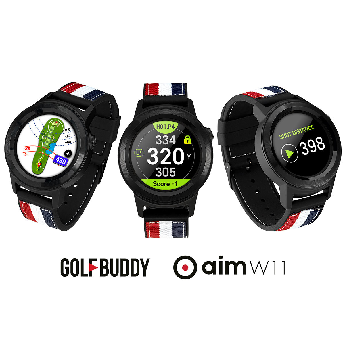 Golf Buddy W11 GPS Watch with Laser Lite Rangefinder