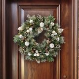 Buy 30in Wreath in Silver Overview Image at Costco.co.uk