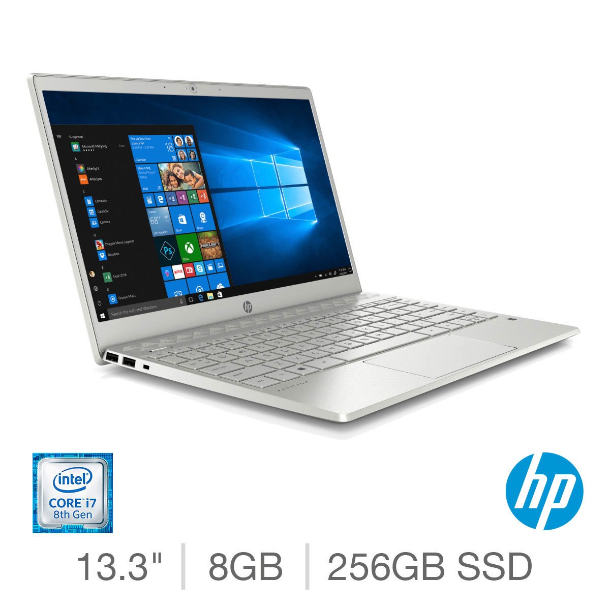 HP Pavilion, Intel Core i7, 8GB RAM, 256GB SSD, 13.3 Inch Notebook, 13