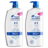 Front on shot of x1 bottles Head and Shoulders 2 in 1 Shampoo and Conditioner