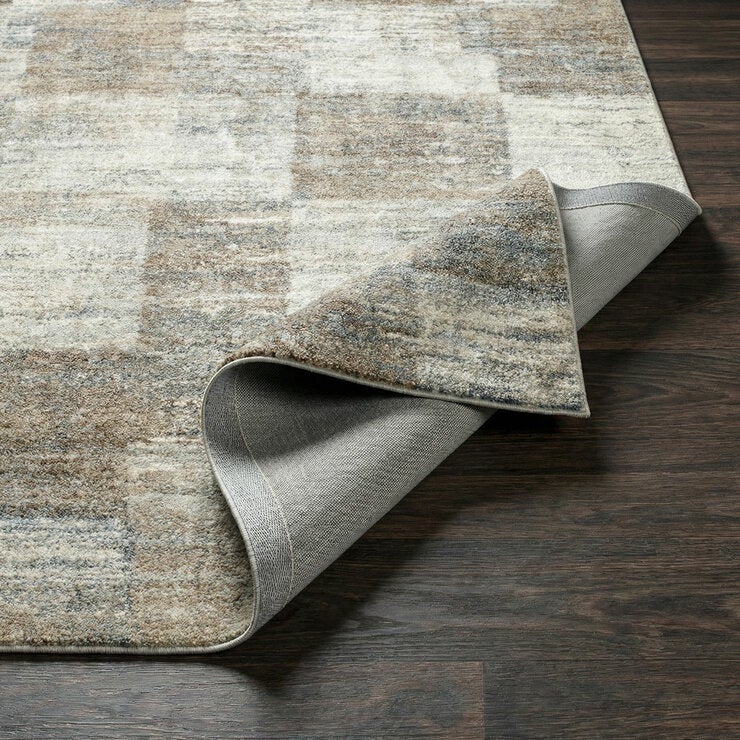 Livabliss Avellino Grey Check Rug, In 2 Sizes