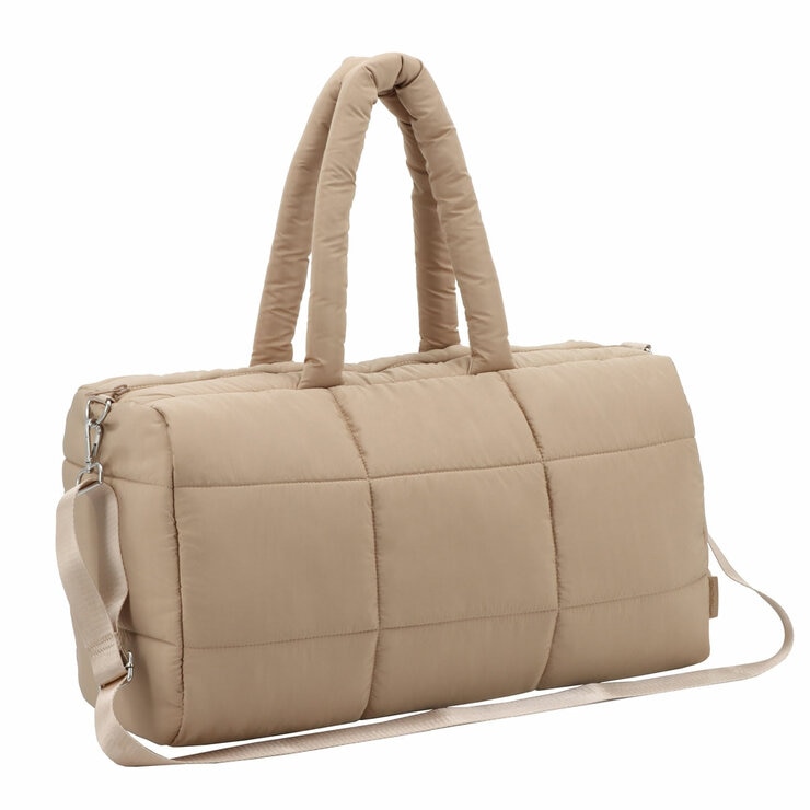 MYTAGALONGS Cloud Duffle Weekender Bag in Beige