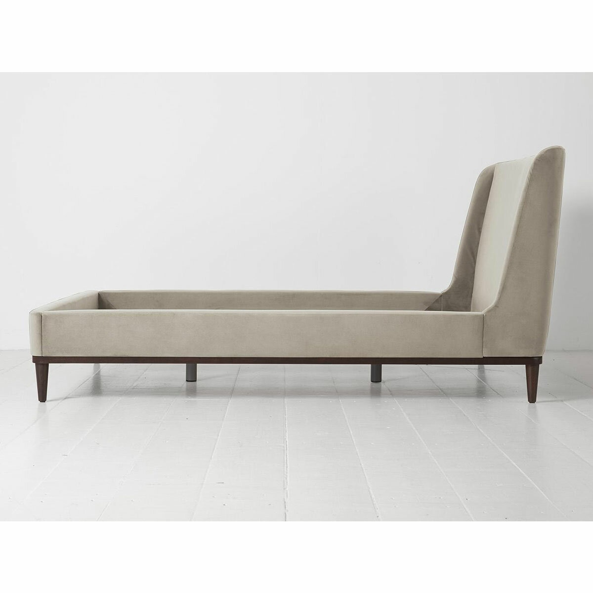 Swyft Bed 02 Beige Velvet Bed Frame in 3 Sizes