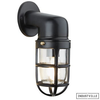 Lighting Industville Bulkhead 12 Outdoor And Bathroom Sconce Wall Light In 2 Colours