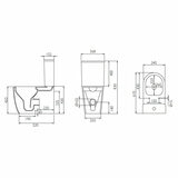 Tavistock Curve Closed Back Toilet With Cistern And Seat 620mm