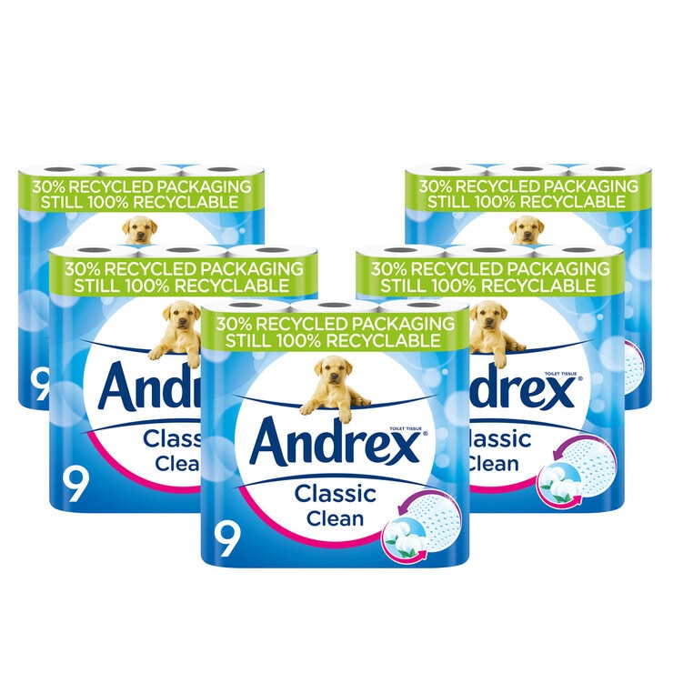 Andrex Classic Clean 2Ply Toilet Tissue, 45 Rolls Costco UK
