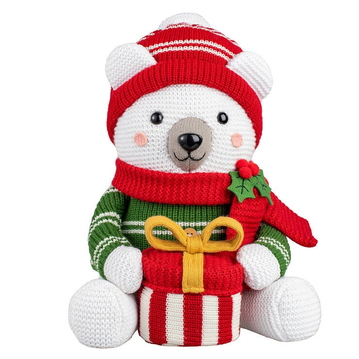 16 inch Christmas Knit Characters Assortment- Set Of 2 16 inch Christmas Knit Characters Assortment- Set Of 2