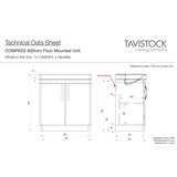 Tavistock Curve 800mm Floor Mounted 2 Door Vanity Unit in 3 Colours
