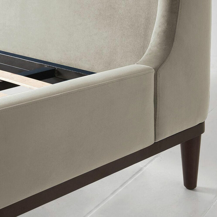 Swyft Bed 02 Beige Velvet Bed Frame in 3 Sizes Swyft Bed 02 Beige Velvet Bed Frame in 3 Sizes