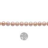 9.5mm-10mm Cultured Freshwater Gold Pearl Necklace, 18ct Yellow Gold