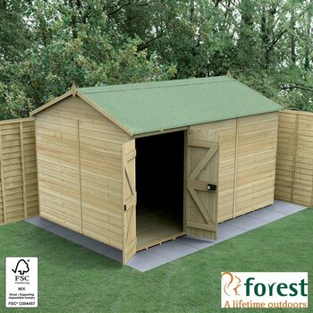 Forest Garden Timberdale 12ft x 8ft 3" (3.6 x 2.5m) Tongue & Groove Wooden Storage Shed