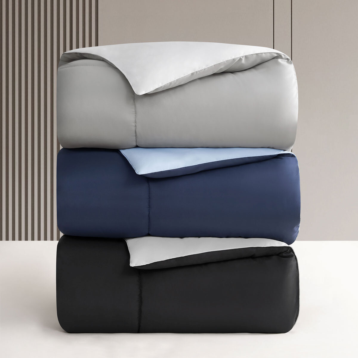 Hotel Grand Reversible Coverless Double Duvet in 3 colours