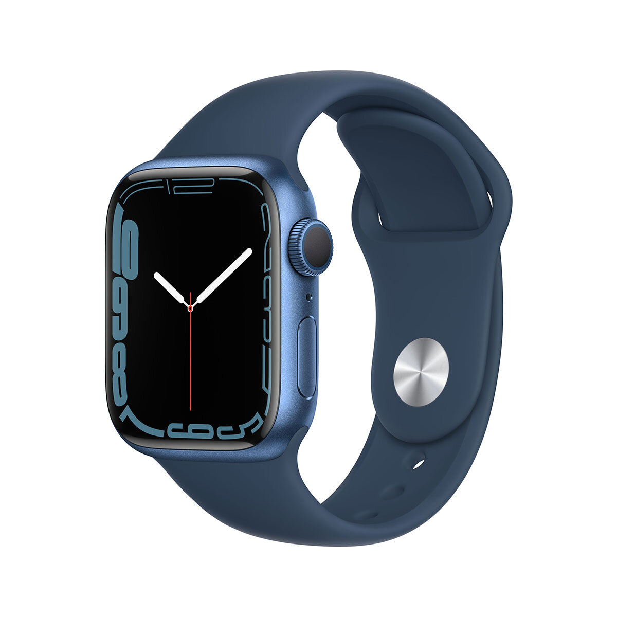 Buy Apple Watch Series 7 GPS, 41mm Blue Aluminium Case with Abyss Blue Sport Band, MKN13B/A at costco.co.uk