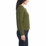 Hilary Radley Textured Knit Jacket in Green