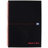 Black n Red A4 Wirebound Notebook 90gsm 140 pages - Pack of 10