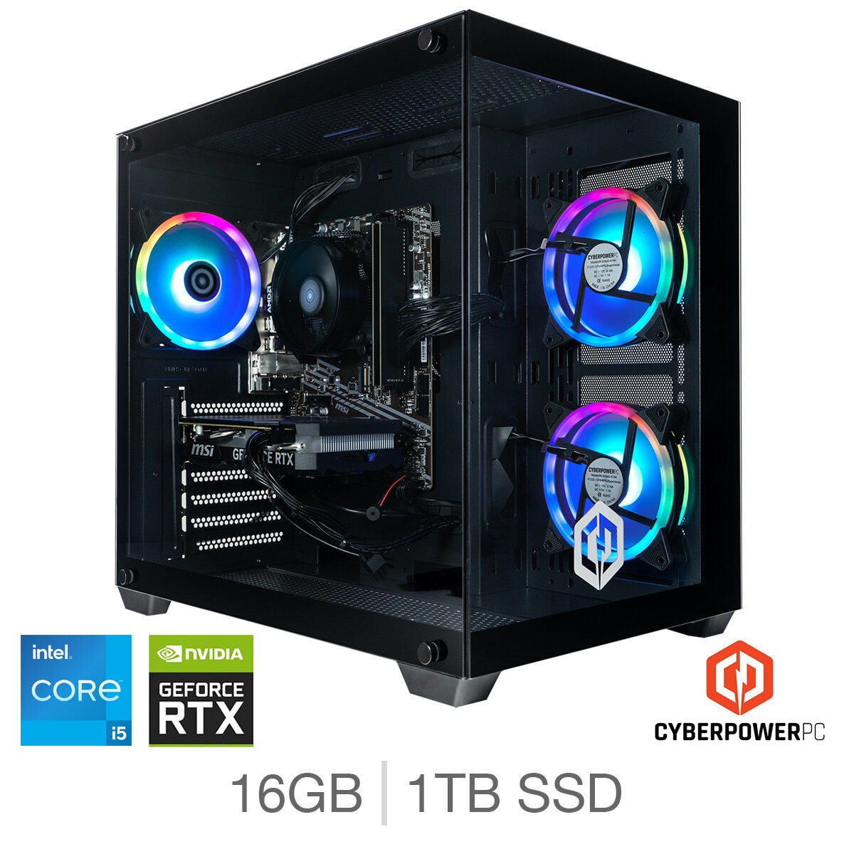 Cyberpower, Intel Core i5, 16GB RAM, 1TB SSD, NVIDIA GeForce RTX 5060 Ti, Gaming Desktop PC