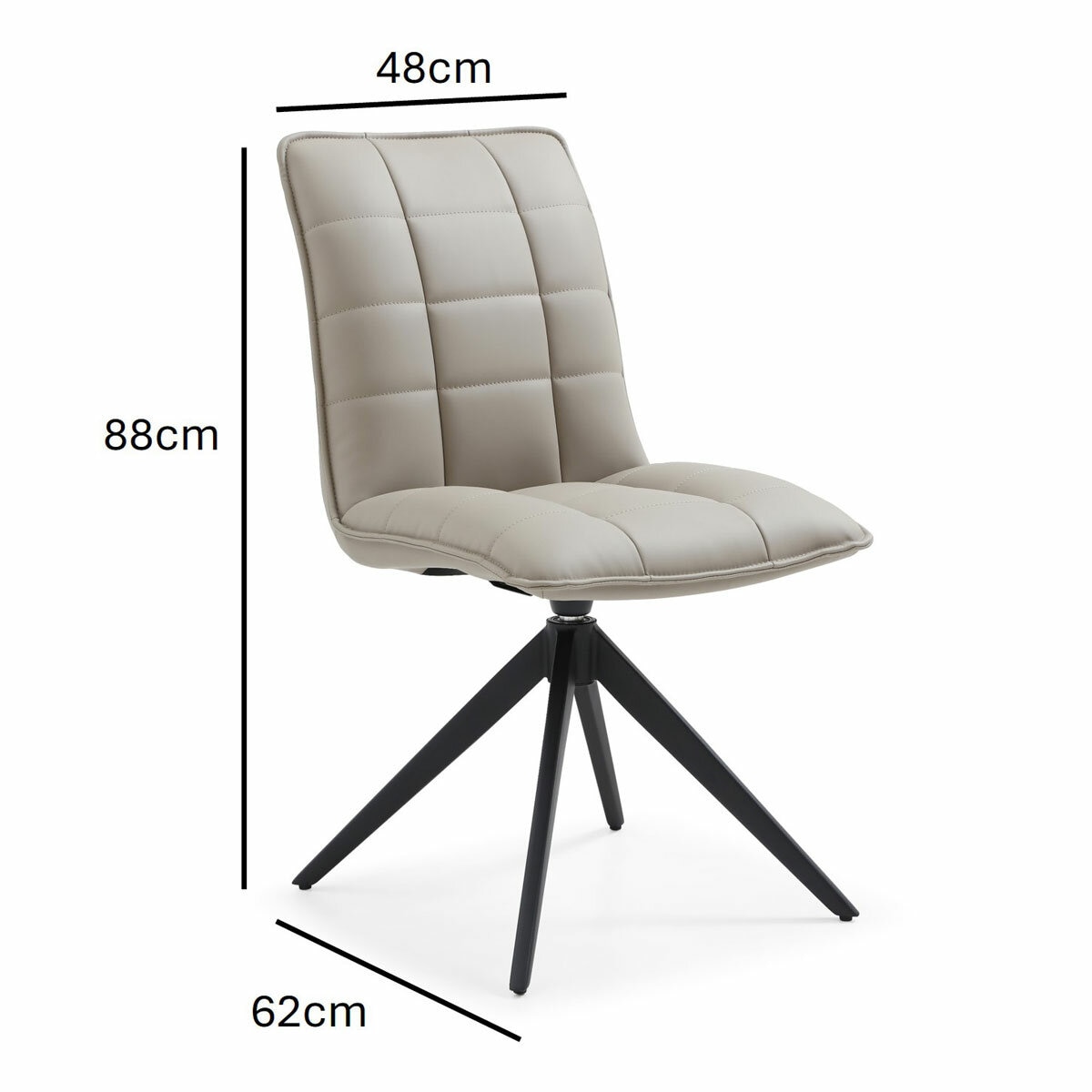 Chair with dimensions