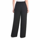 Hilary Radley Crinkle Wide Leg Pant in Black