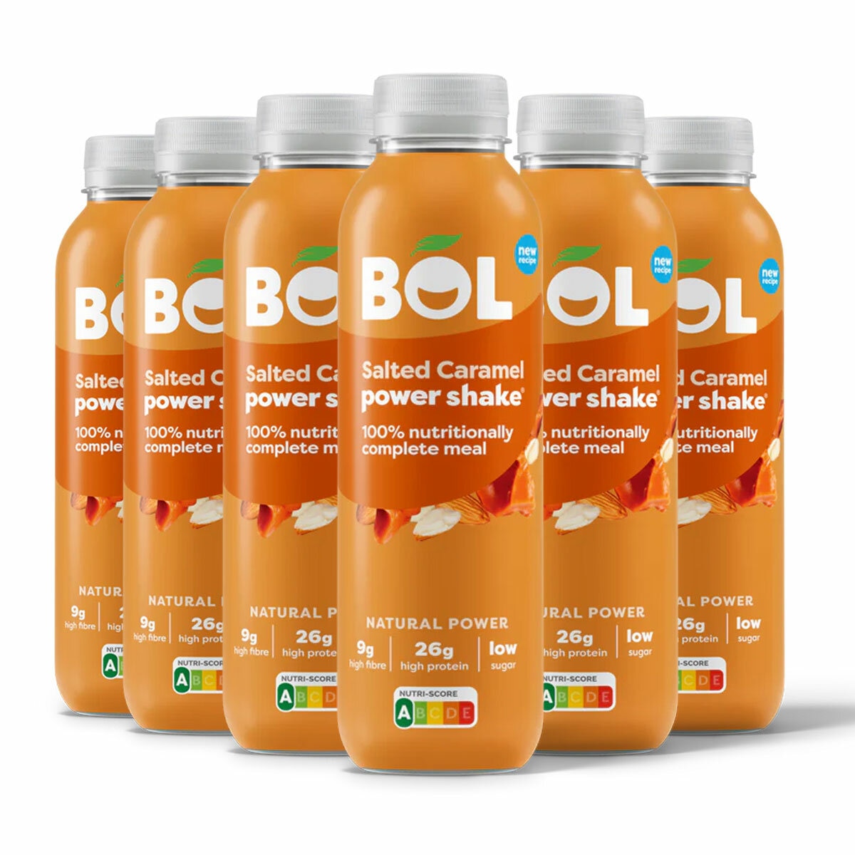 Bol Salted Caramel Power Shakes, 25g Protein, 6 x 410g
