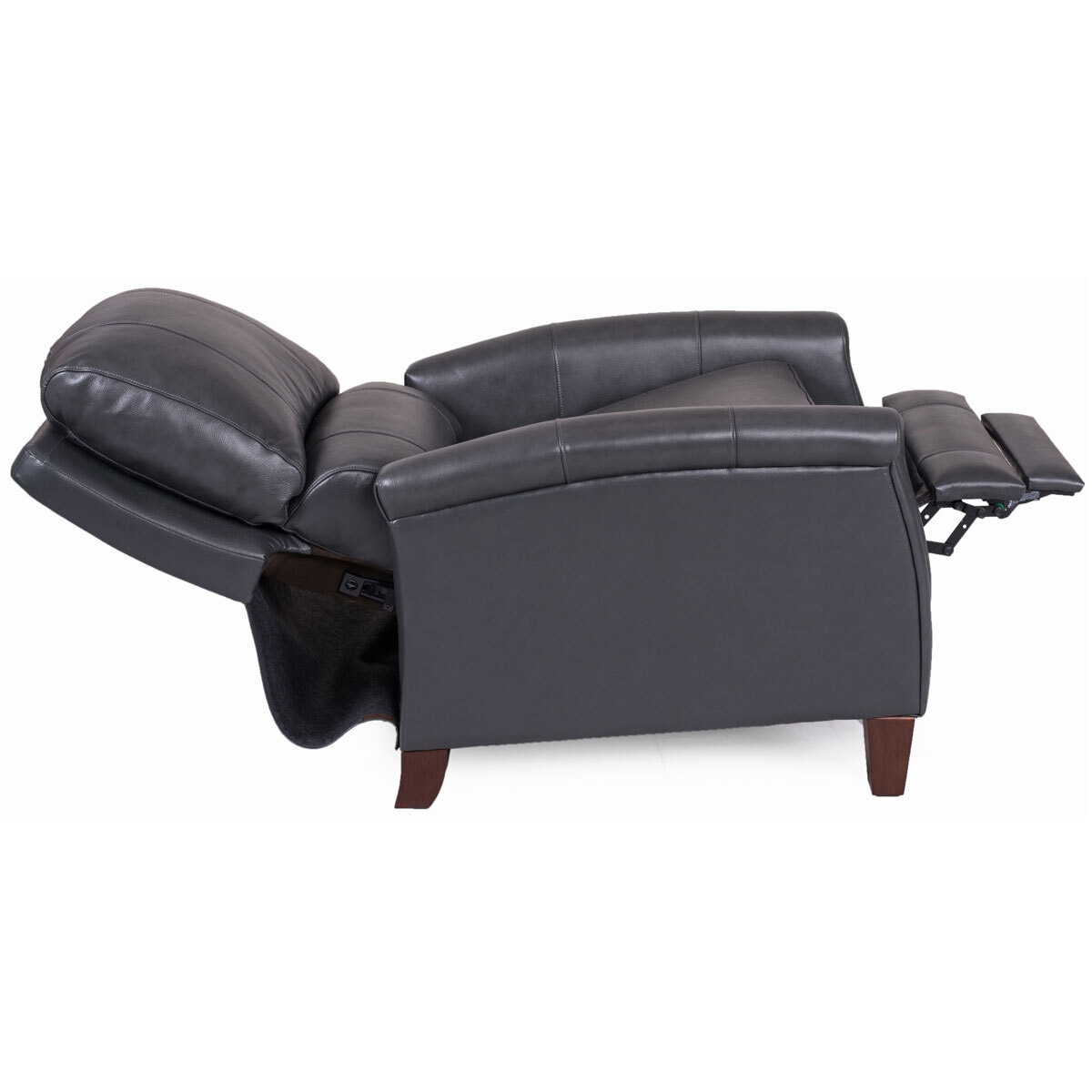 Synergy Grey Leather Pushback Recliner | Costco UK
