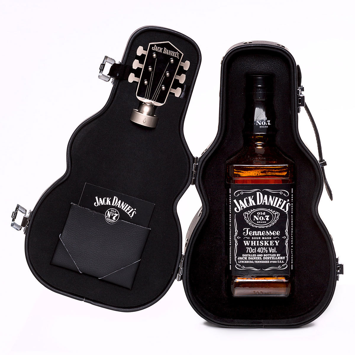Jack Daniels Old No.7 Tennessee Whiskey Guitar Gift Pack, 70cl