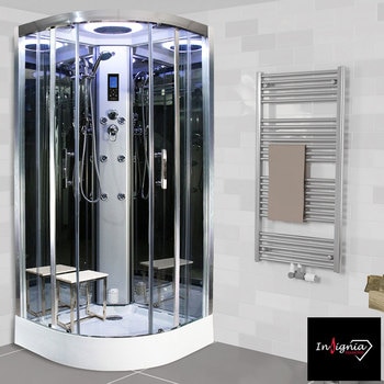 Insignia Diamond 1000mm Quadrant Steam Shower in 2 Colours