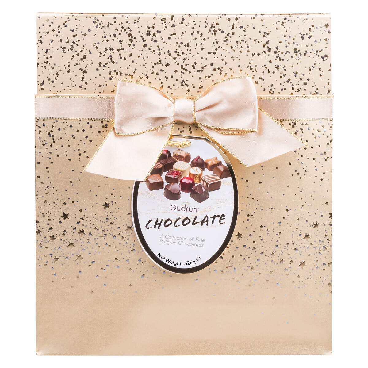 Gudrun Belgian Chocolates Box in Bag in Gold, 525g | Cost...