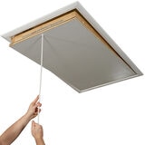 Cut out image of closed loft ladder on white background