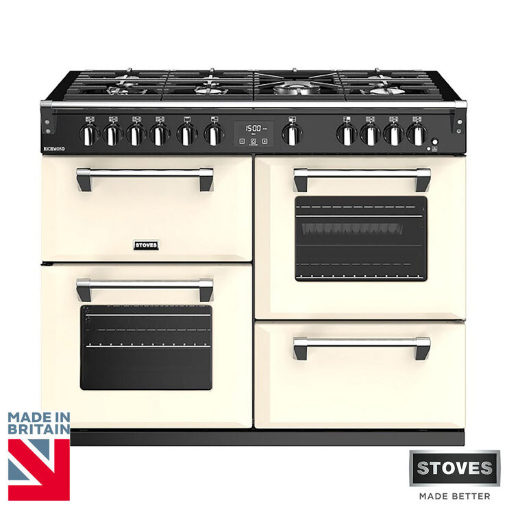Stoves Richmond S1000G, 100cm Gas Range Cooker A Rating in Cream