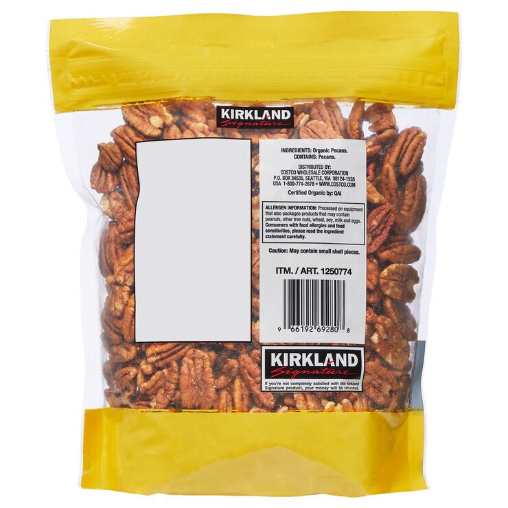 Kirkland Signature Organic Pecans, 771g Costco UK