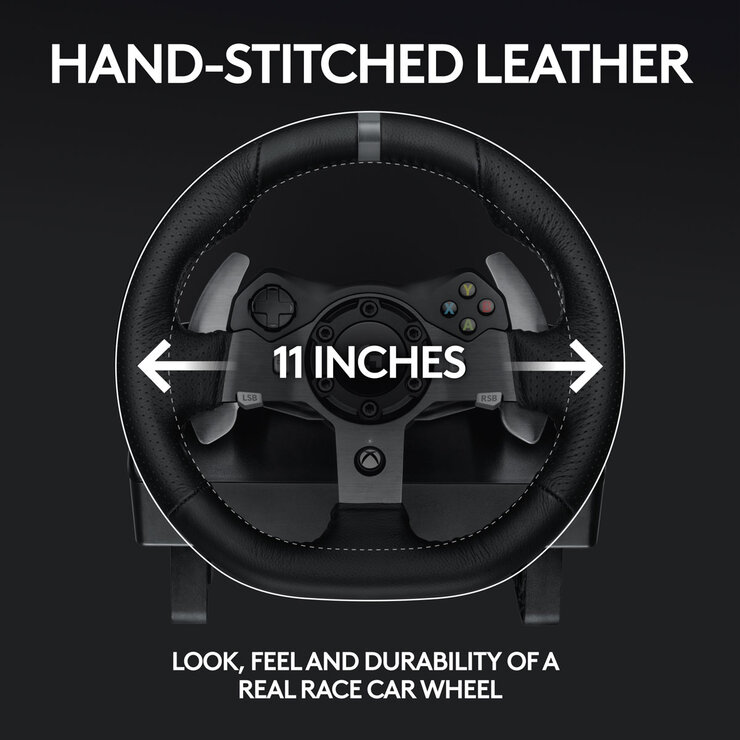 Logitech Steering Wheel, hand stitched leather