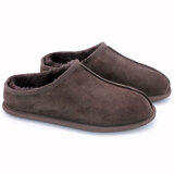 Kirkland Signature Men's Clog Shearling Slippers in Chocolate, Size 9