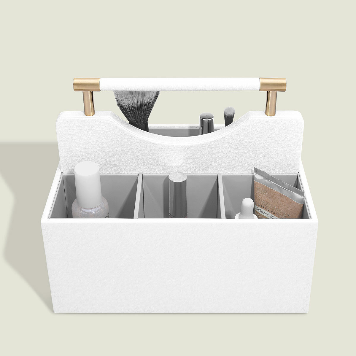 Pebble White Classic Cosmetic Organiser