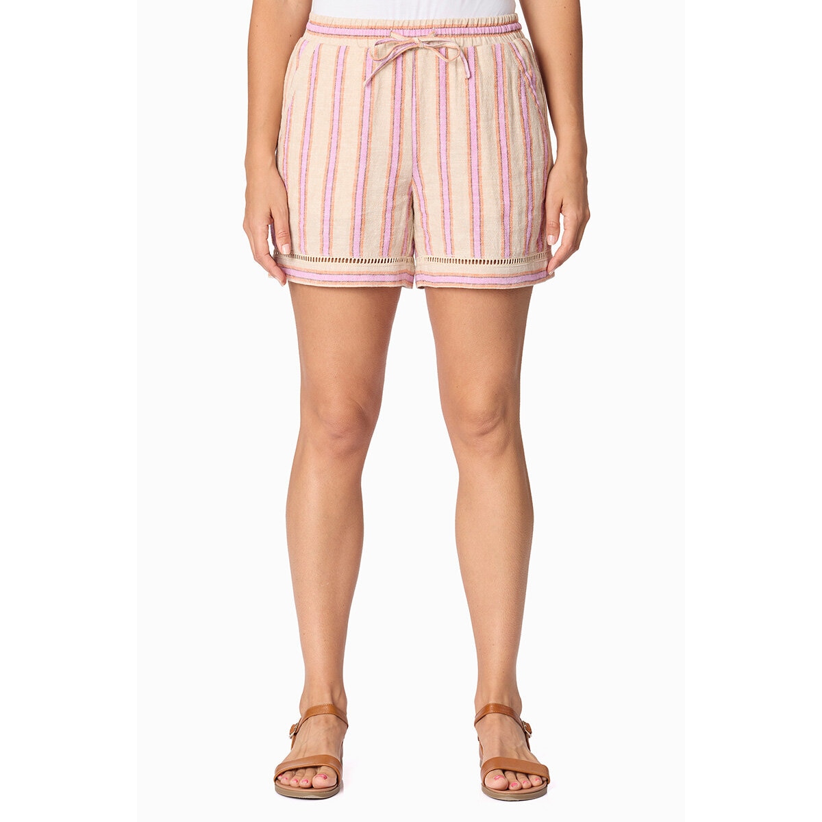 Briggs Ladies Linen Short in Pink