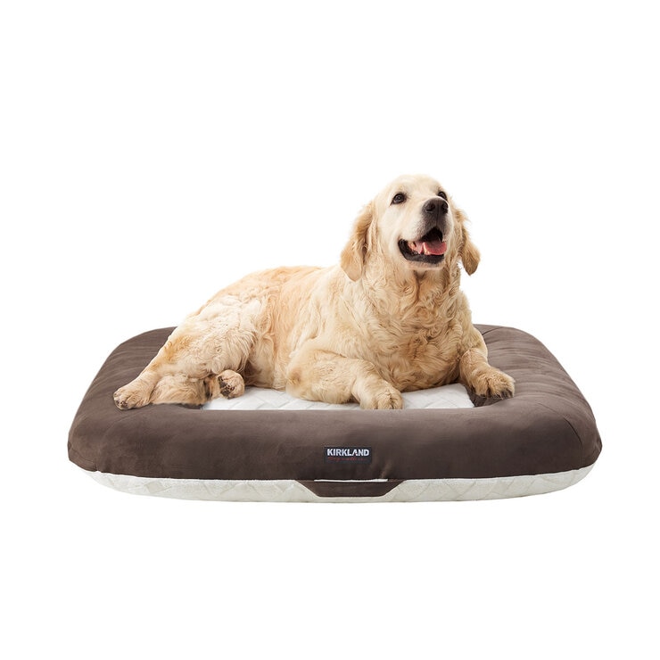Kirkland Signature Square Plush Tufted Napper Dog Bed, 40" x 40" 101.6cm x 101.6cm in Brown Kirkland Signature Square Plush Tufted Napper Dog Bed, 40" x 40" 101.6cm x 101.6cm in Brown