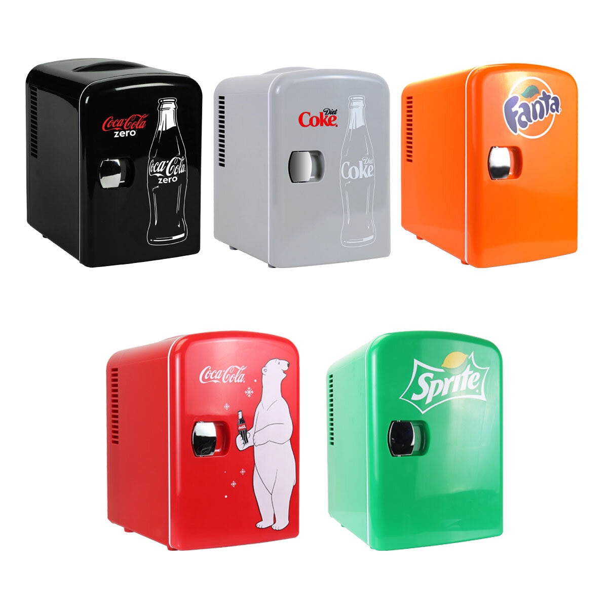 Coca Cola 4L Mini Fridge 6 Can Portable 12V Cooler / Warmer