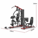 Graphic showing the dimensions of the Home Gym Graphic showing the dimensions of the Home Gym