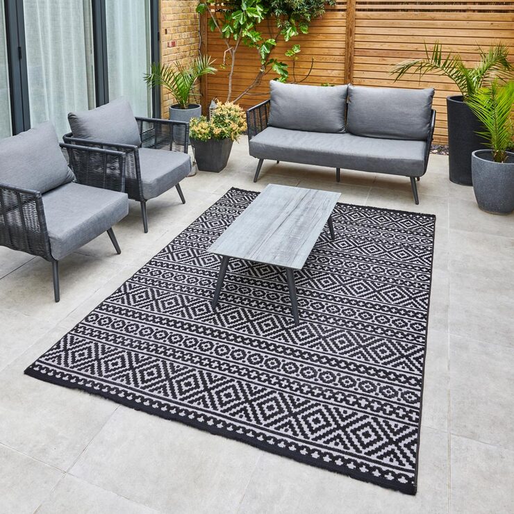 Jazz Grey Indoor / Outdoor Rug, in 2 Sizes | Costco UK