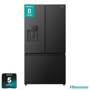 Hisense RF815N4SEFE, French Door Fridge Freezer, E Rated in Black Stainless Steel