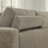 Aiden & Ivy Hawthorne Brown Fabric 4 Piece Corner Sofa