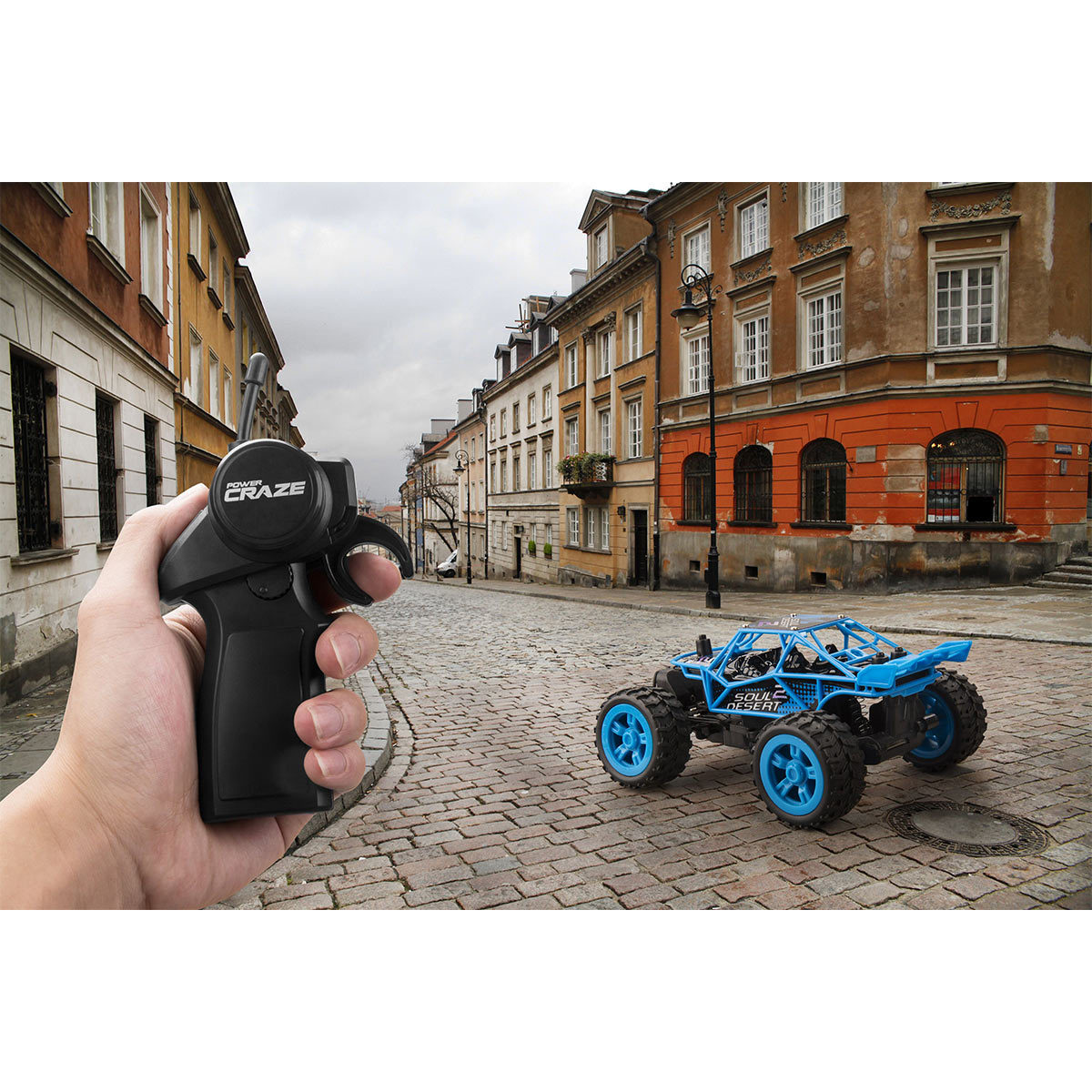 Propel power craze rc car in blue lifestyle image